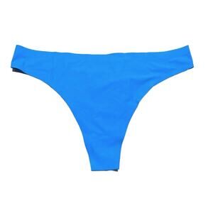 Cheek Boss Thong Panty Size Large Bright Blue